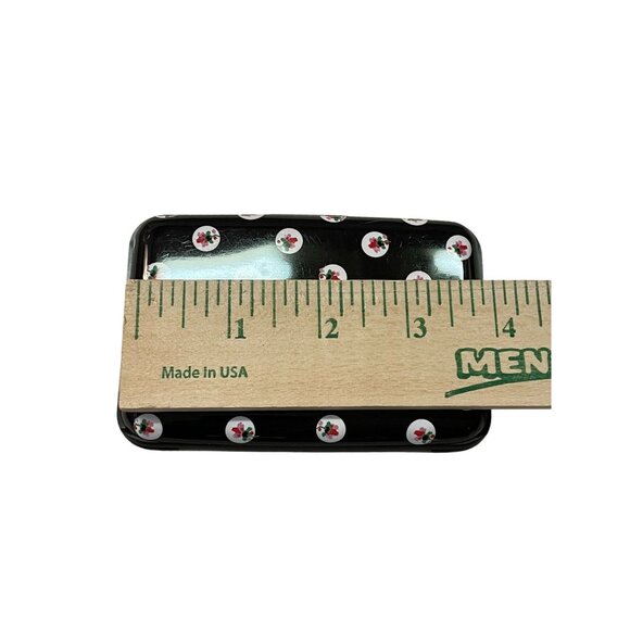 Isaac Mizrahi New York RFID Card Holder Used Black Floral - Picture 8 of 14